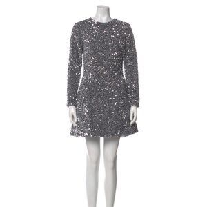 helsi - avery silver sequin backless mini dress